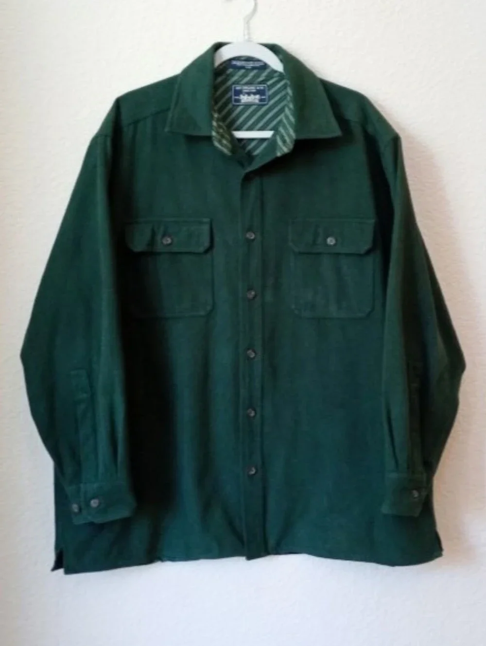 Levi's vintage 1990s thick cotton shirt jacket in deep green